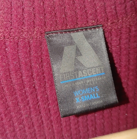 Eddie Bauer First Ascent Half Quarter Zip Grid Fleece Pullover Hooded Pink XS - Picture 6 of 9